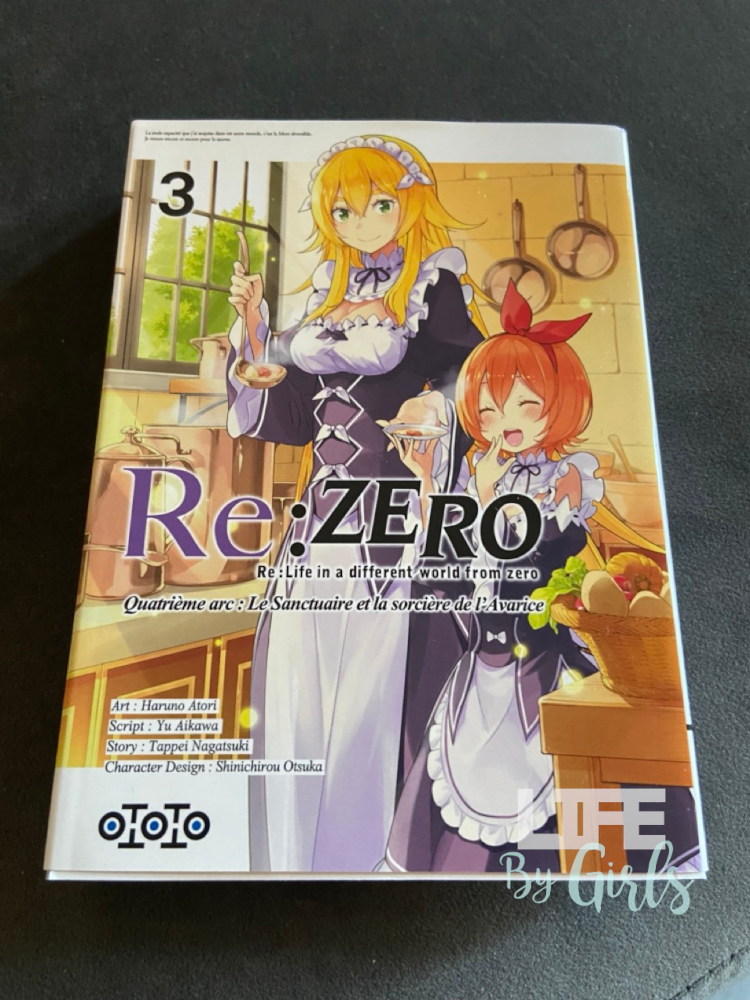 Re:Zero Quatrième arc : Le Sanctuaire et la sorcière de l'Avarice T3 | Ototo | Haruno Atori, Yu Aikawa, Tappei Nagatsuki, Shinichirou Otsuka | Couverture
