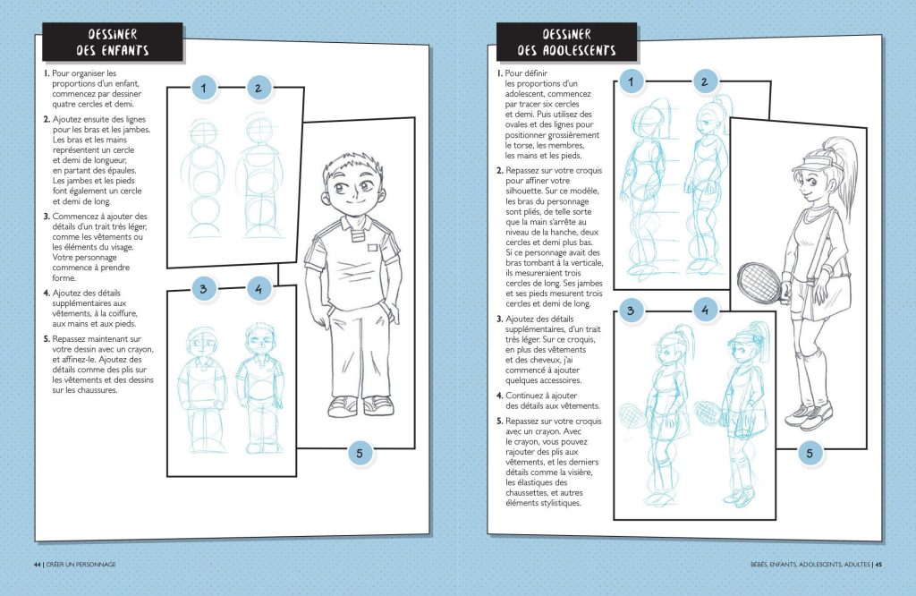 On apprends à dessiner toutes sorte de morphologies avec “À la fin de ce livre, vous saurez dessiner les mangas !”
