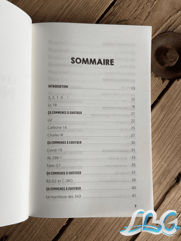 La folle histoire des nombres Guillaume Dessaix - Sommaire