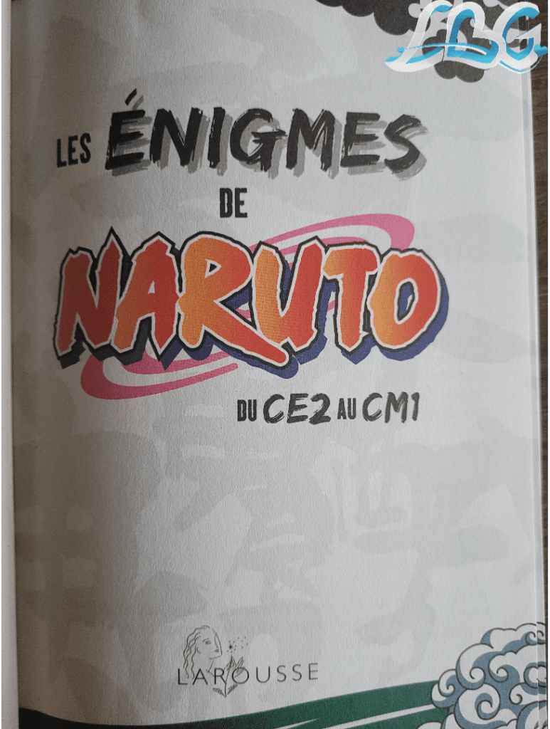 "Page de garde" de Naruto CE2